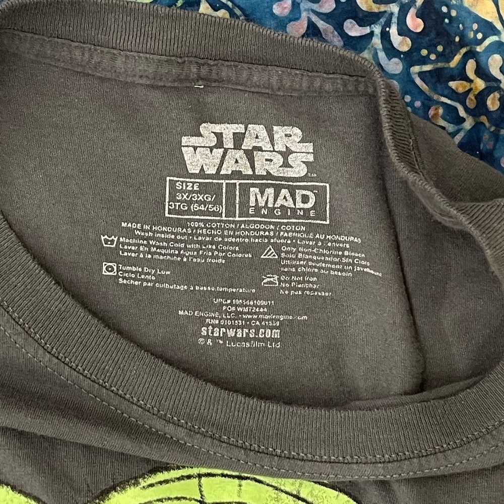Star Wars Mandalorian Baby Yoda Sketch T-Shirt size 3X - Picture 4 of 4